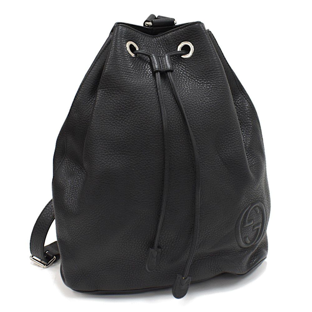 Gucci Soho Backpack Rucksack Drawstring Leather B… - image 1